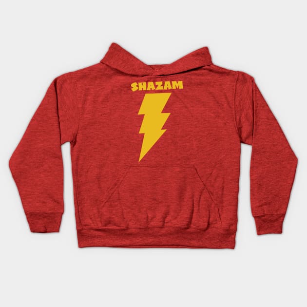 Lightening with text Kids Hoodie by CaptainMarvelMerch